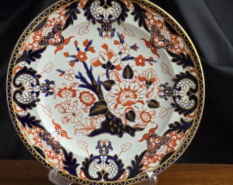 Royal Crown Derby Kings Imari Teller: 1887 Antikes Kobalt & Gold (26,6 cm
