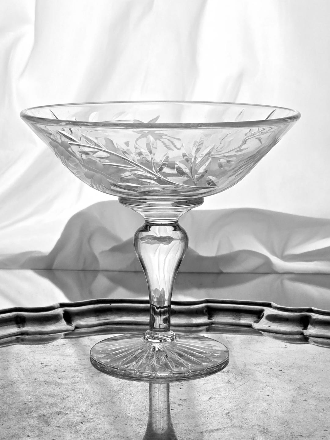 Stuart Crystal Pattern Identify Comport / Tazza by Stuart Crystal Pattern Cut Cascade , 1970 - Etsy