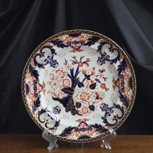 Antique Royal Crown Derby Luncheon Plate: Kings Pattern, 1887