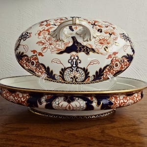 Royal Crown Derby Imari Tureens: Antique Pair, 1887 - Collectible Tableware