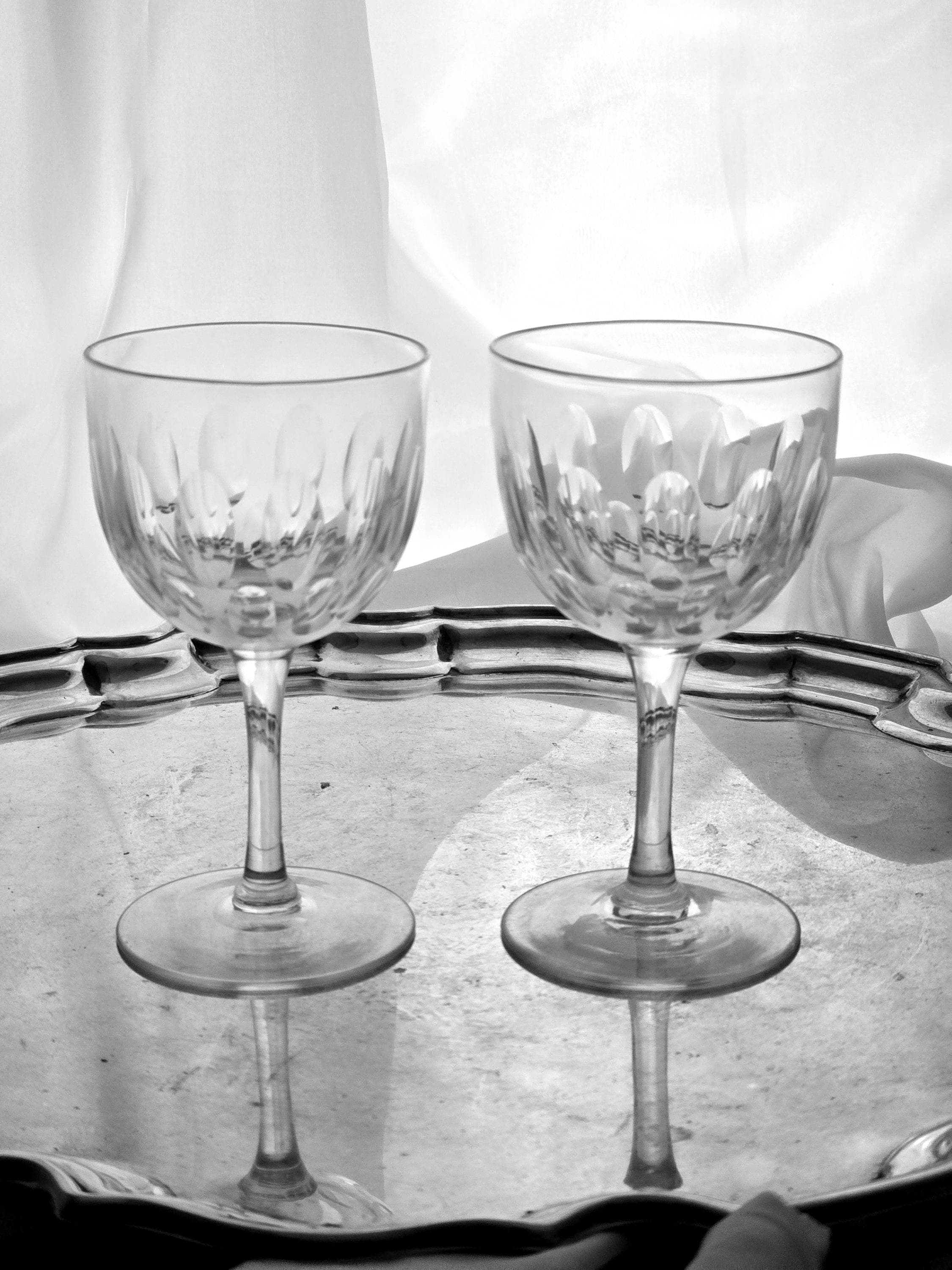 Antique Victorian Pair Wine Glasses Collectable (GC1602 ) - Etsy