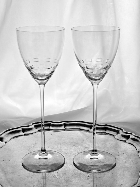 Waterford Crystal John Rocha Paar Weingläser FOLIO 2 Muster