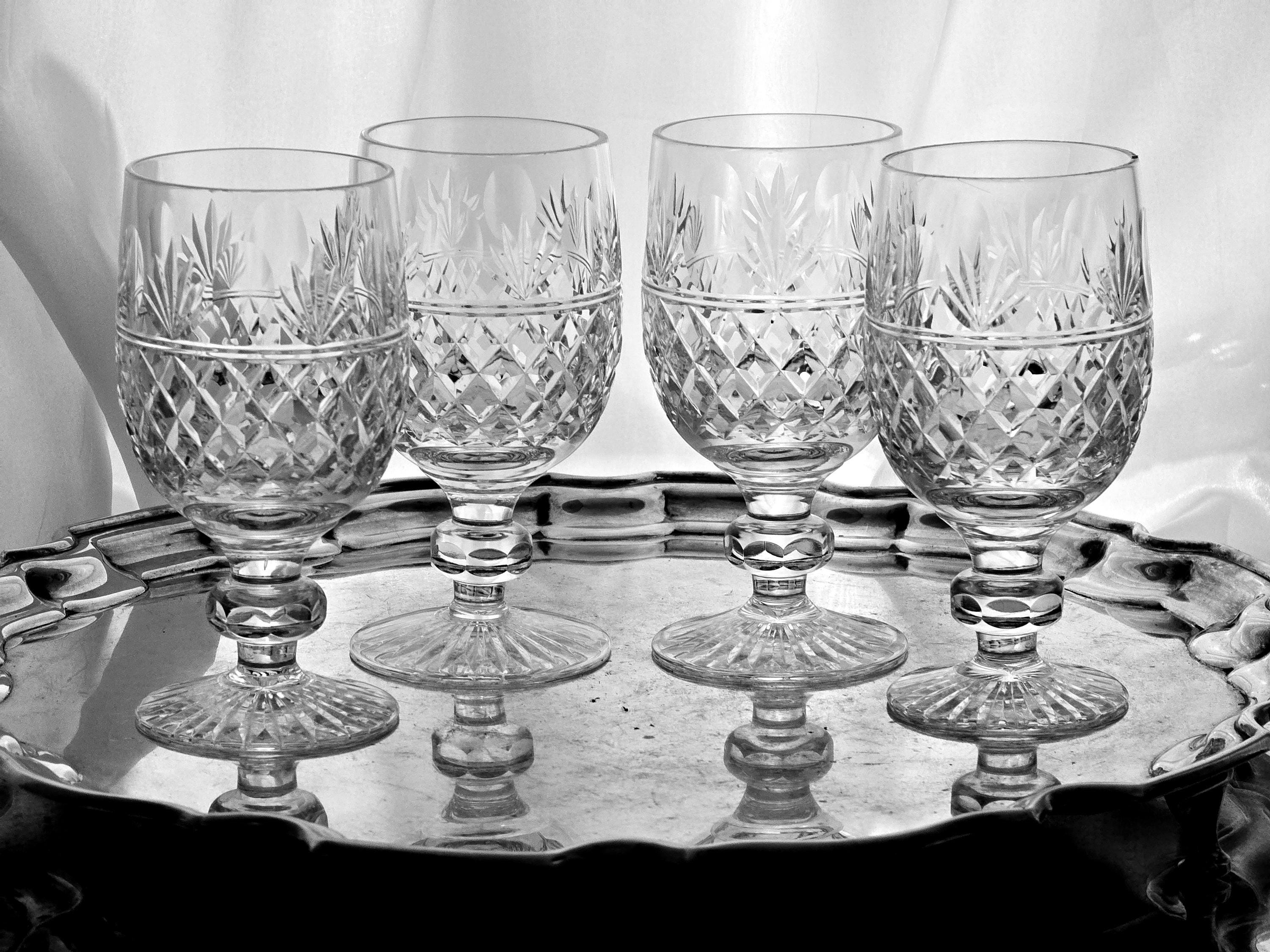 【未使用】イギリスで購入　STUART CRYSTAL クリスタルグラス Set of 4 Stuart Crystal Montrose Pattern Claret Wine Glasses - Etsy
