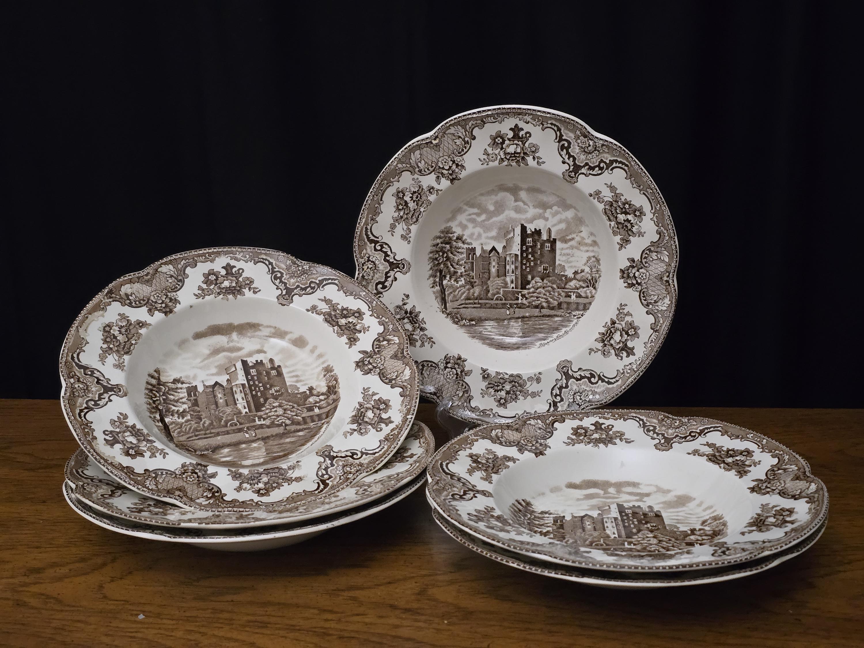 Old Britain Castles Soup Bowls, Johnson Brothers Brown