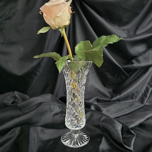 Vase en cristal Stuart England, pieds 19,5 cm de haut