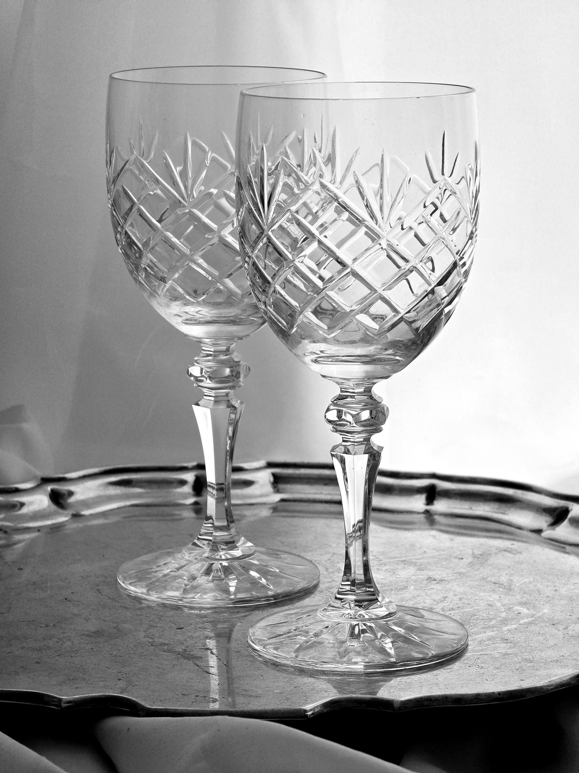 6 X Galway Crystal Water Goblets, Clare Pattern, Set of 6, Irish