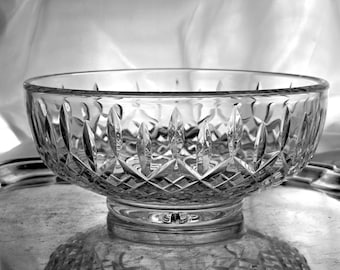 Salad / Fruit footed bowl Stuart Crystal pattern Shaftesbury  1983/2000 vintage