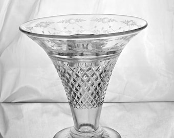 Stuart Crystal Cascade Fuchsia Cut Glass Rose Bowl - Etsy