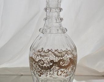 ST Louis  Trianon Gold Wine Decanter antique 1890 / 1920