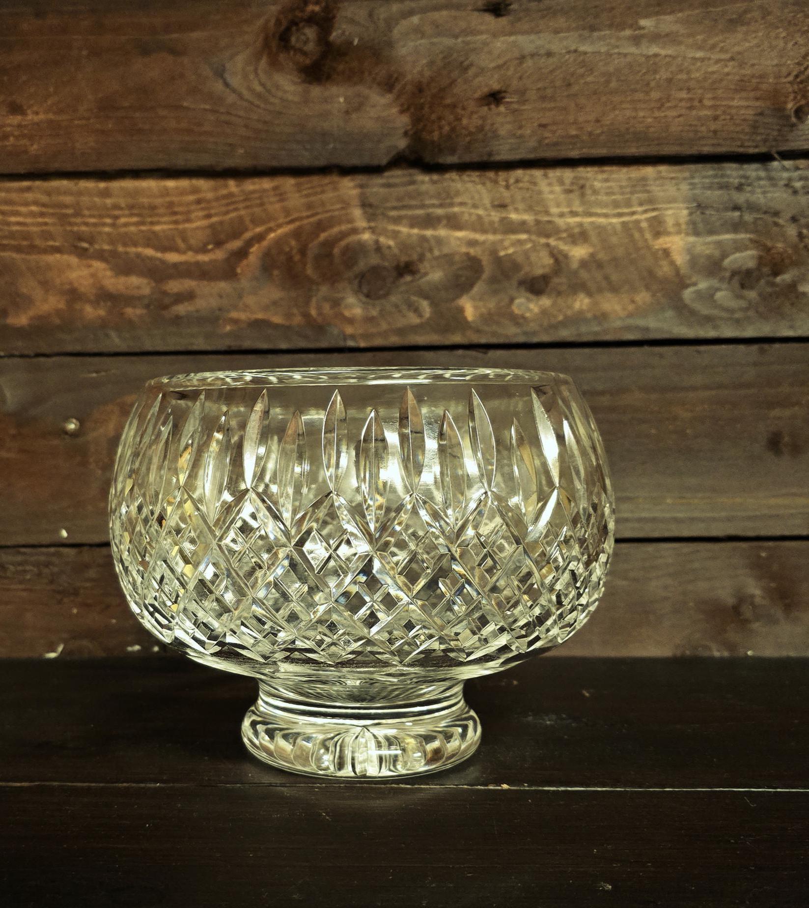 Stuart Crystal Shaftesbury Bowl: Large Vintage England Centerpiece