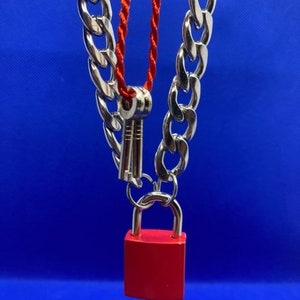 Metal Padlock Chain,Padlock Necklace Chain,Collar Choker,Lock Necklace,Lock Key Pendant Necklace,Chain Punk,Lock and Key Necklace