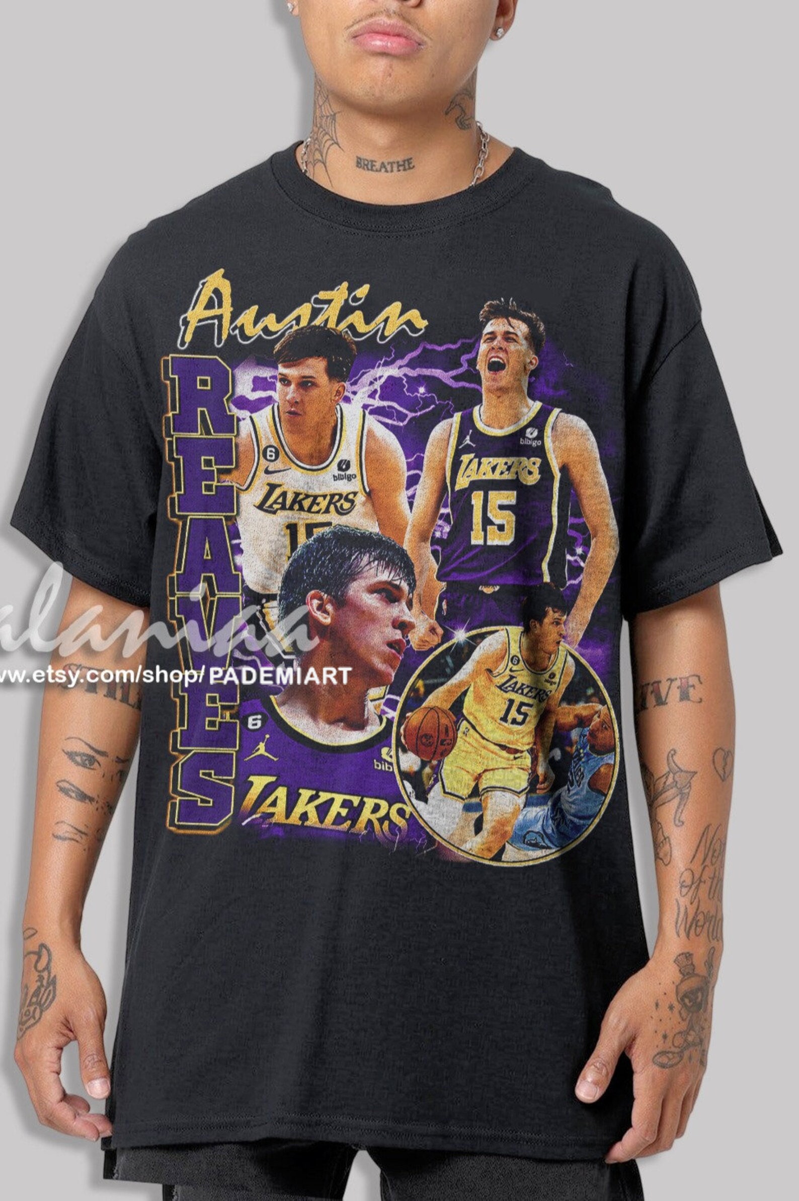 Kobe Bryant Lakers T-shirt 90s Vintage Vintage Gift - Freedomdesign