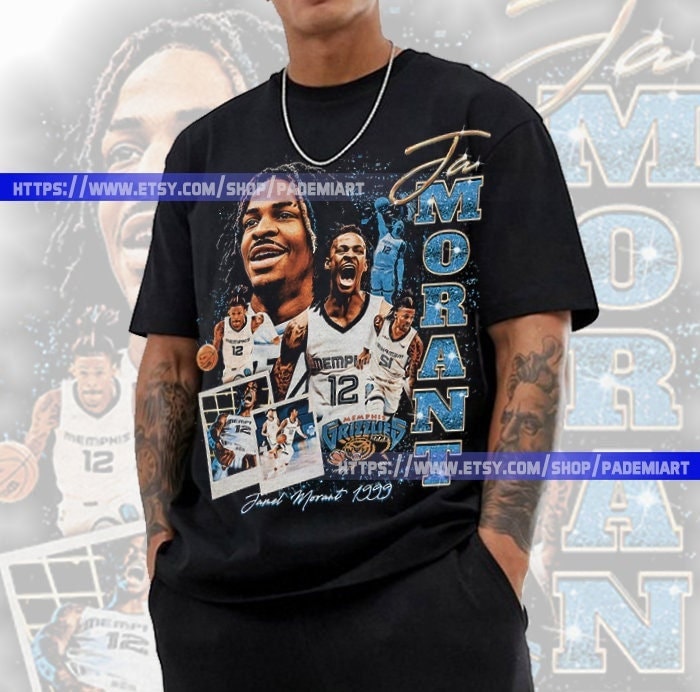  MW MERWEZI Ja Morant Jersey Art Memphis Grizzlies NBA