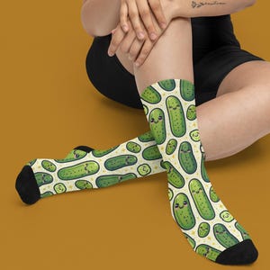 6 Paar Lustige Gurkensocken – Mit Geschenkbox & Sprüchen Wie „Just Dill With It“ – Für Frauen & Männer