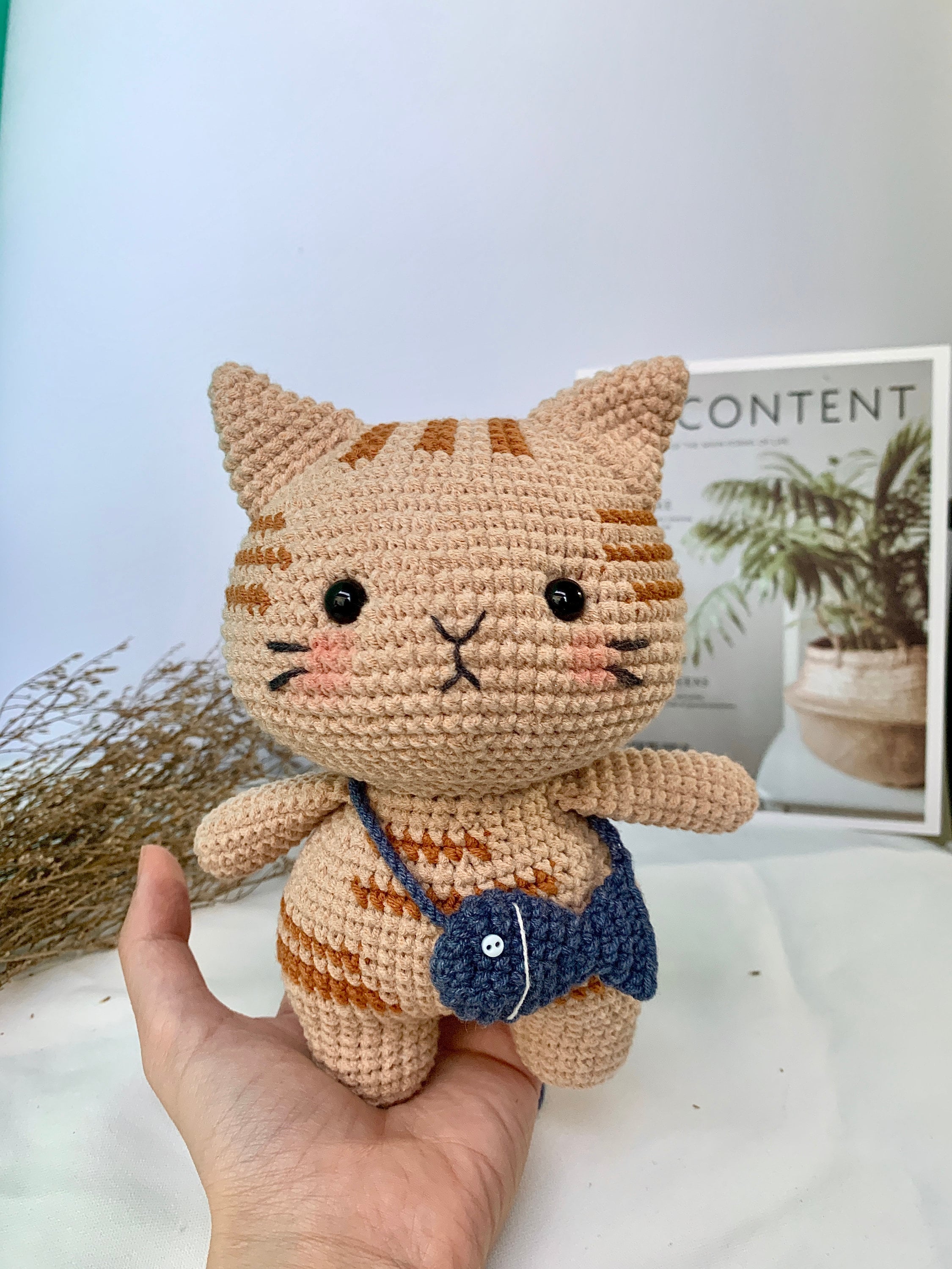 TABBY cat Hainchan Cat Crochet Handmade Cat decor Etsy