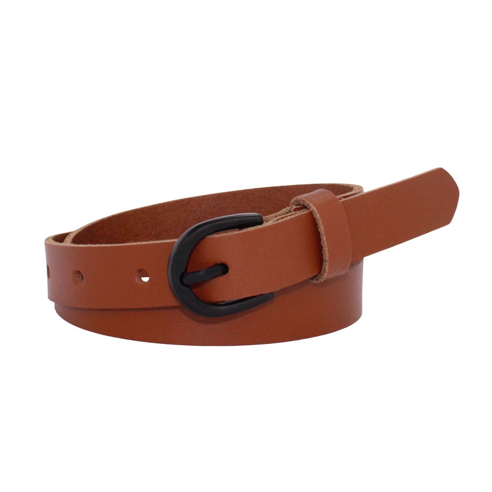 Belt Leather Cognac 2 Cm Wide Men's Women's Leather Belt 100 Jeans