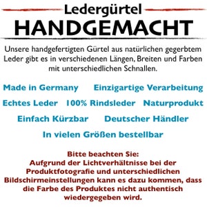 Gürtel Ledergürtel 4cm breit Herren Damen 100% Echt Jeans Leder Rindsleder Kürzbar Neu Bild 9