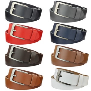 Belt leather belt 4 cm wide men women 100% genuine jeans leather cowhide can be shortened new image 1