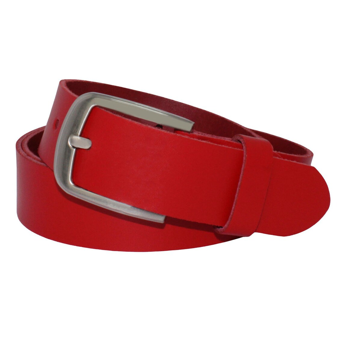 Belt Leather Red 3cm Wide Men's Women's Leather Belt | Etsy