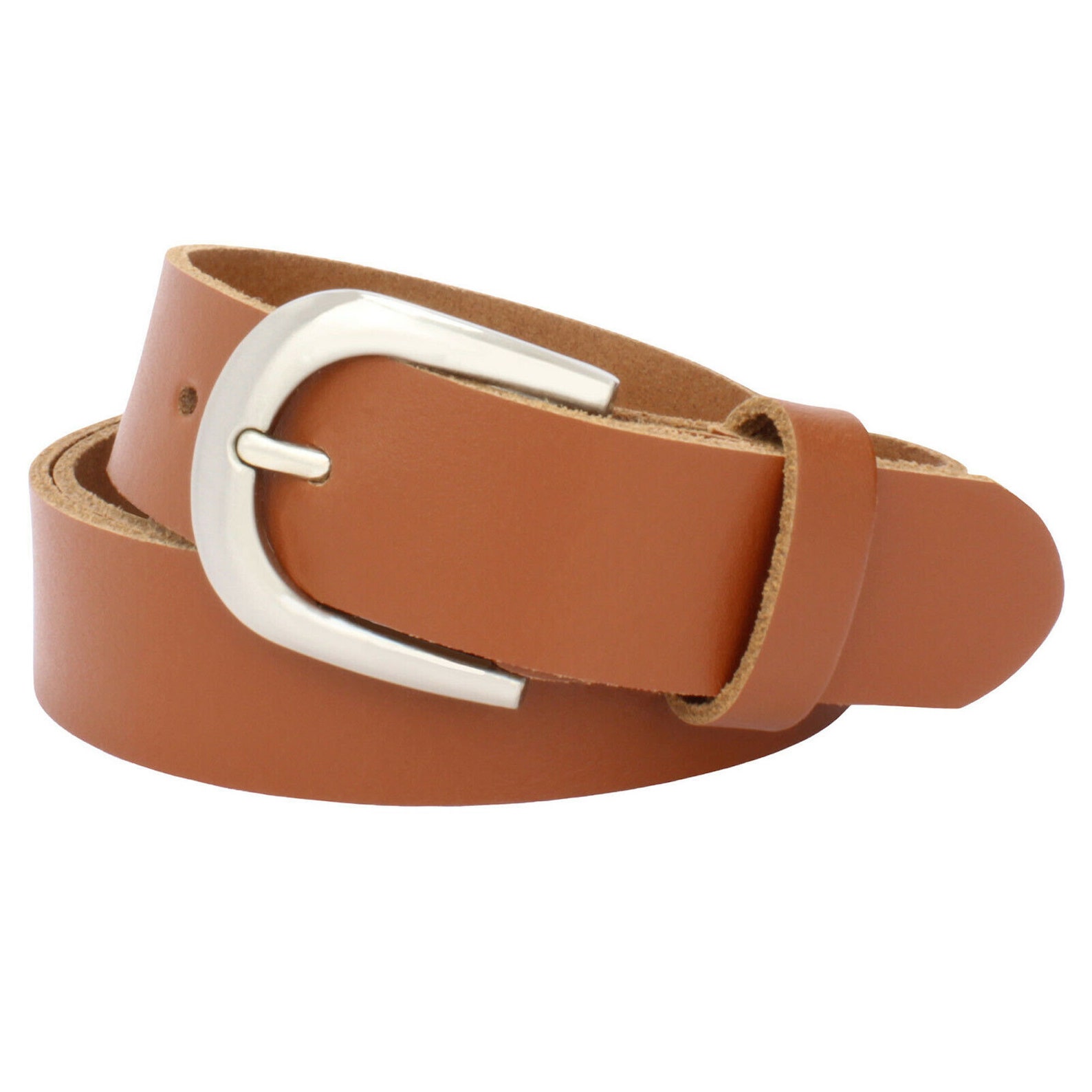 Belt Leather Cognac 3 Cm Wide Men's Women's Leather Belt 100 Jeans