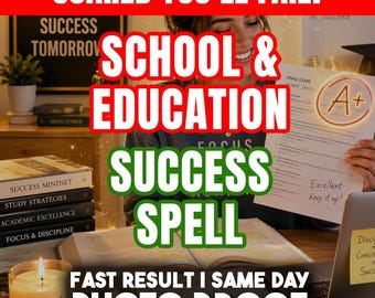 EXAM SPELL, Pass Exam Spell, Good Grades Ritual, Study Focus, Memory Boost, Academic Success