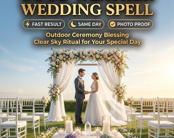 Good Weather Wedding Spell, Outdoor Ceremony Blessing | Clear Sky Ritual for Your Special Day