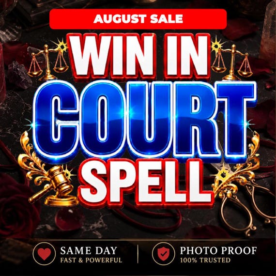 WIN IN COURT spell, Justice Spell, Legal Victory Ritual, Favorable Judgment, Same Day Casting