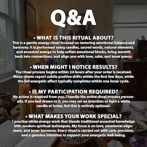 FAQ slide explaining what the commitment and devotion ritual is and whether the buyer needs to participate