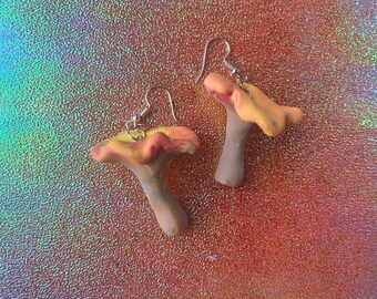 Oranje funky paddestoelen