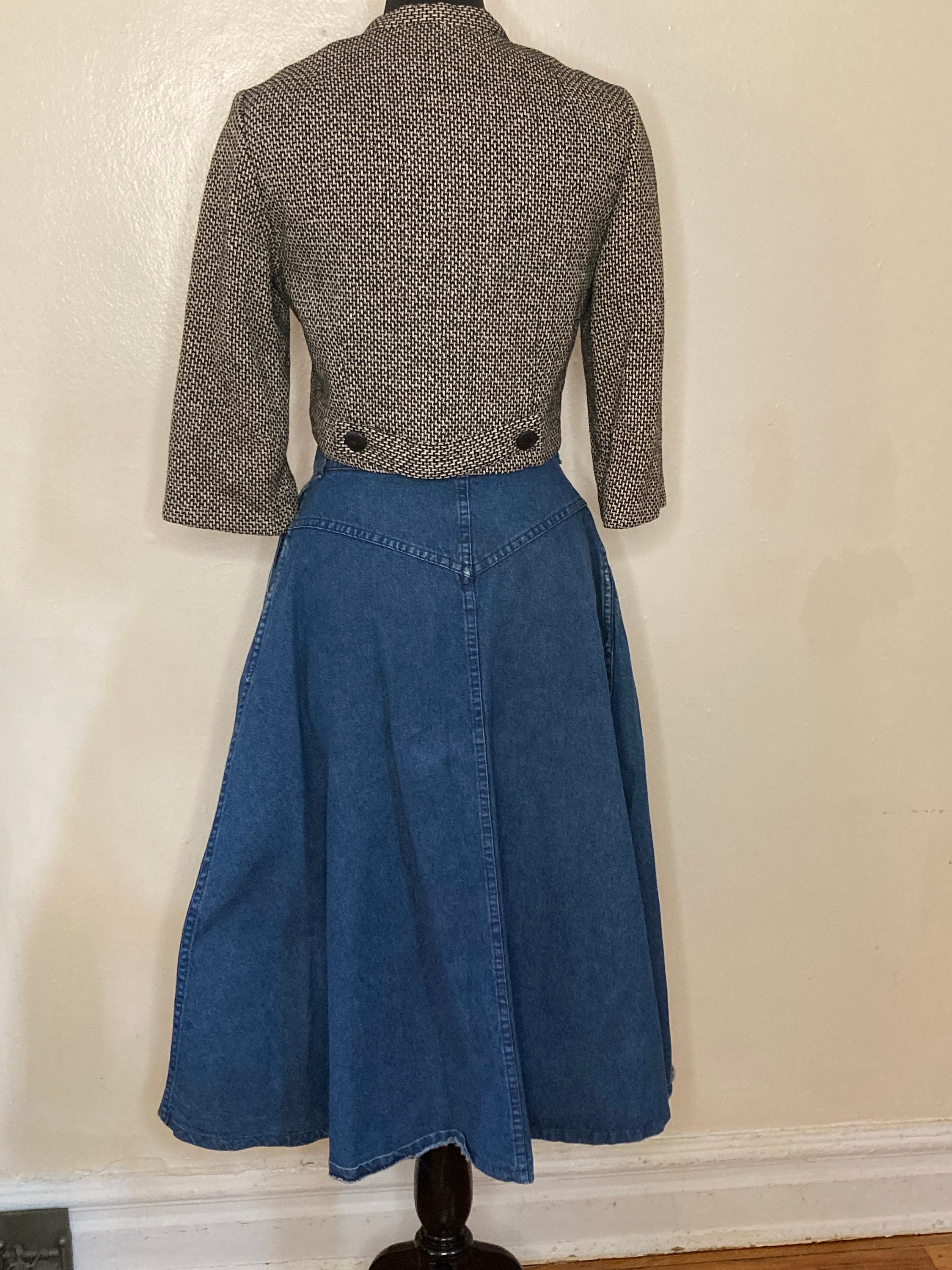 1970s Geoffrey Hunter Button-up A Line Denim Skirt. 28 Waist - Etsy