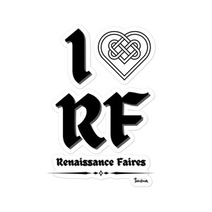 Ik hou van Renaissance Faire Festival Sticker --Keltisch Hart Renfaire Renfair Renfest Middeleeuws Thema Cadeau Humor