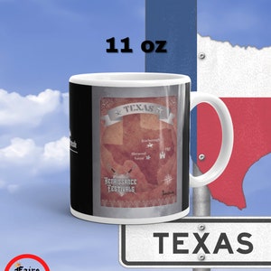 Texas Scarborough Sherwood Forest Renaissance Festival Karte Tasse--Faire Renfaire Renfair Renfest Themen Geschenk Texanisch