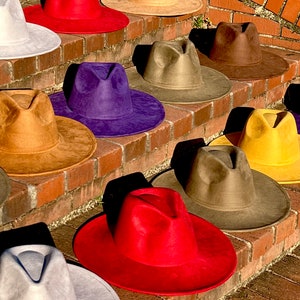 Wide Brim hat, Fedora hat, flat brim,stiff brim, fedora for men, fedora for women,