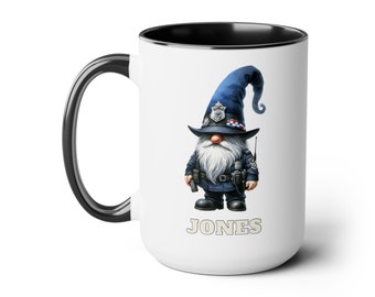 Police, Deputy Sheriff, Law Enforcement, First Responder Personalized Gnome Coffee Mug