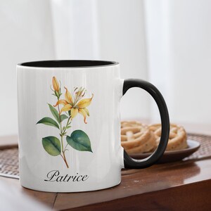June Honeysuckle Personalized Birthday Flower of the Month Gift Coffee Mug Secondary Flower image 7