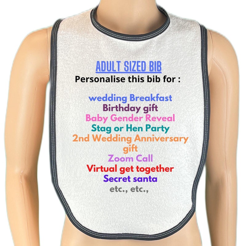 Black Bib Custom Etsy