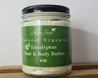 Beurre de cheveux et de corps d’eucalyptus avec beurre de karité