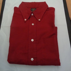 New PENNY&#39;S Towncraft&quot; 60&#39;s Dead Stock MOD Red Tapered Fit Button Down Collar All Cotton Medium
