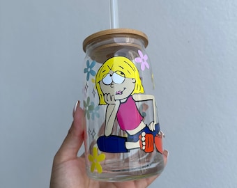 Lizzie McGuire Glass Can Cup | 90s TV Show, Iced Coffee Cup (16 oz)
