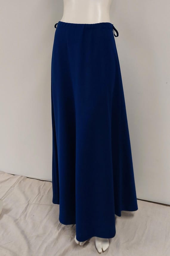 Vintage 60’s Navy and White Patterned Blouse and … - image 5