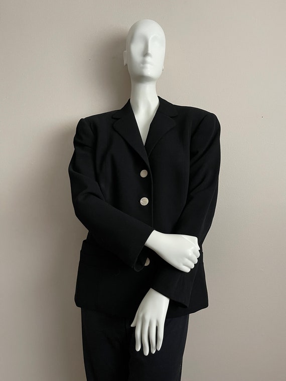 Vintage, 1940’s Women’s Fitted Jacket, Black Wool… - image 1