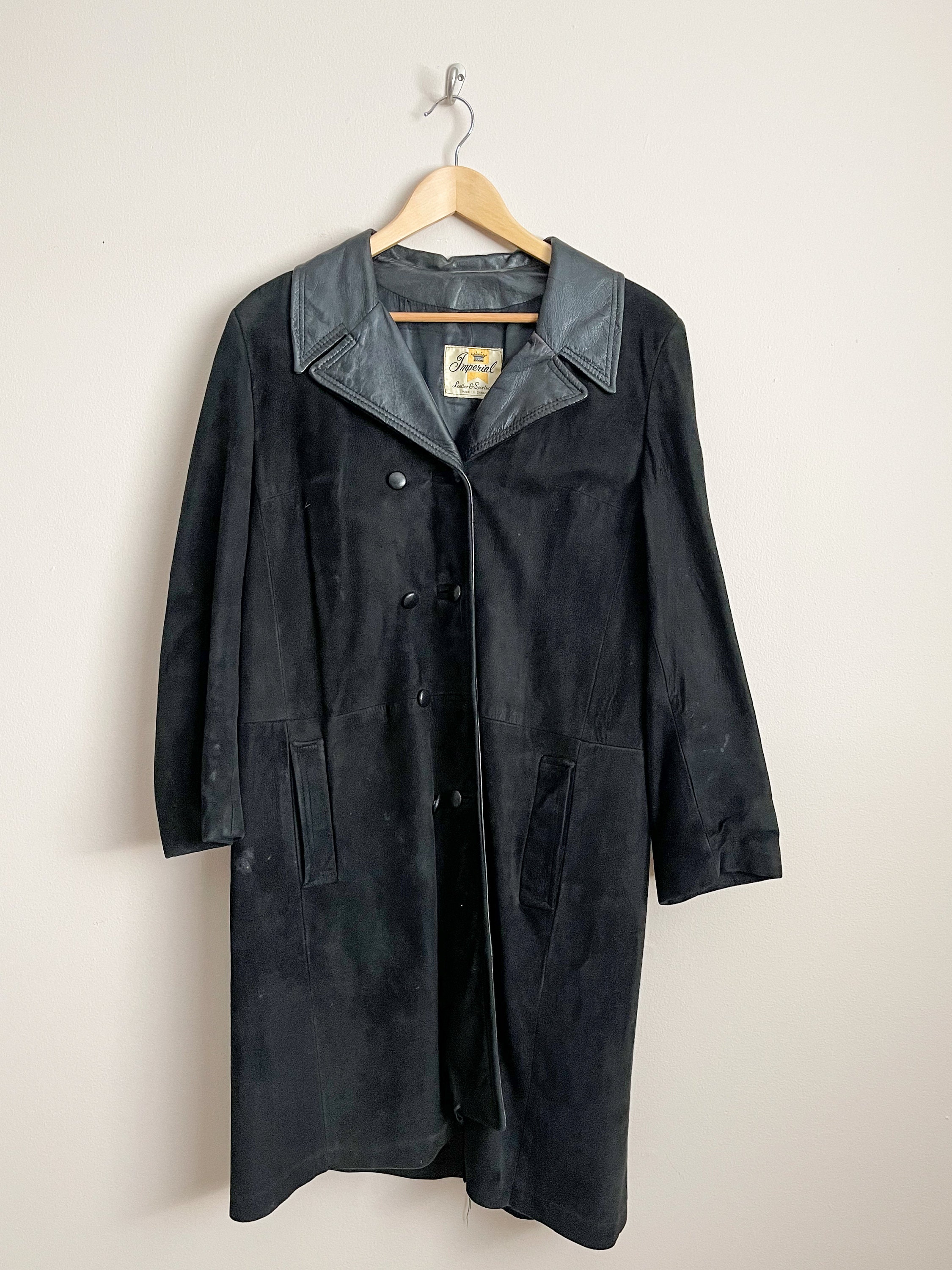 Vintage 1960's “imperial Leather” Mod Suede and Leather Coat
