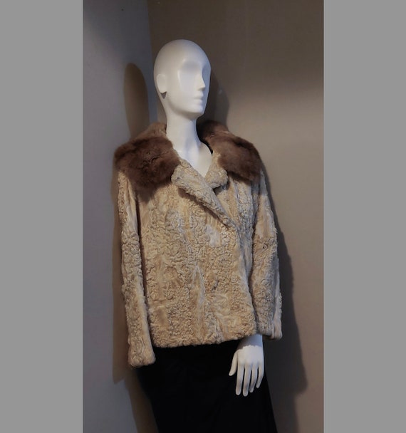 Vintage ‘60’s Genuine Persian Lamb Jacket with Mi… - image 1