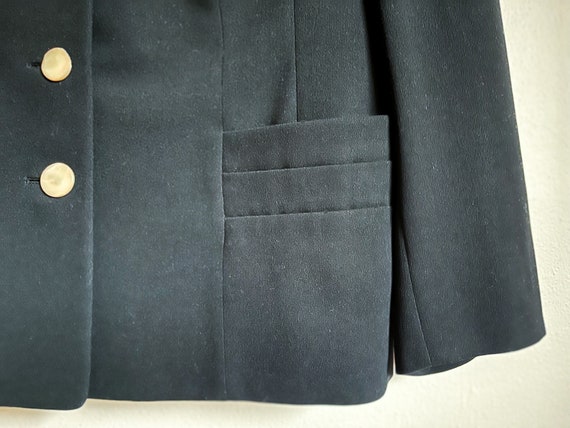 Vintage, 1940’s Women’s Fitted Jacket, Black Wool… - image 7