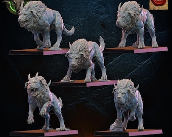Beastmen War Beasts | 3D Printed Resin Miniature | Warhammer Old World Proxy | Beasts of Chaos 28mm 32mm Tabletop