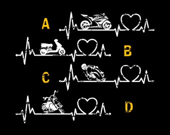 Autocollant de moto battement de cœur, autocollant de réglage de voiture, de course, de sport, de motard à l'intérieur