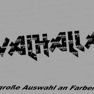 VALHALLA sticker car motorcycle sticker Valknut Odin Thor Viking chrome
