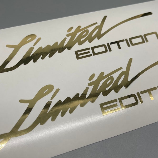 2x Limited Edition Aufkleber Rose GOLD CHROM Oil Slick Auto Motorrad Sticker Tuning JDM