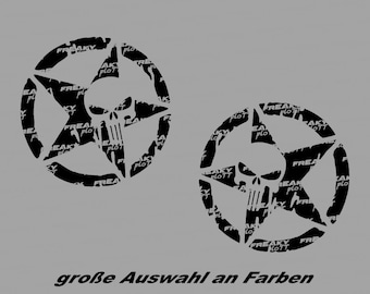 Adesivo Adesivi Sticker Decal Stella Militare Punisher Yamaha Moto Scooter - Foto 9
