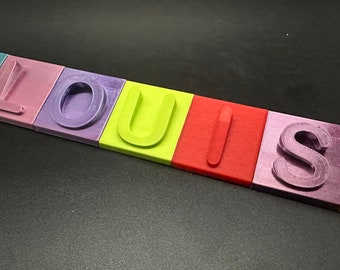 Wunschname Buchstabe Schriftzug Text 3D Druck Geschenk Deko Praxis Kinderzimmer Taufe Geburt